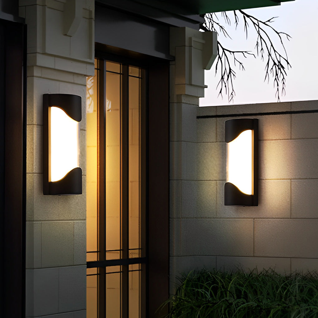 Black Outdoor Wall Light Modern Waterproof LED Light