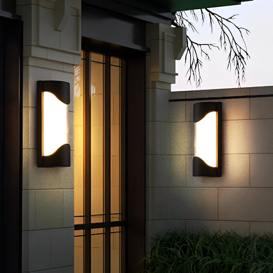 Black Outdoor Wall Light Modern Waterproof LED Light