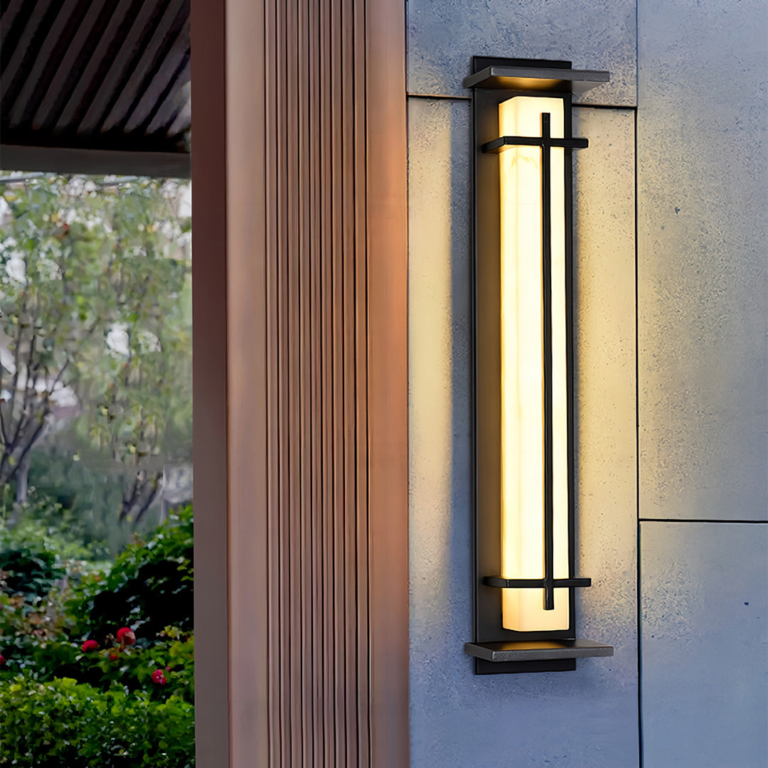 Black Outside Wall Lights Minimalist Waterproof Lamp