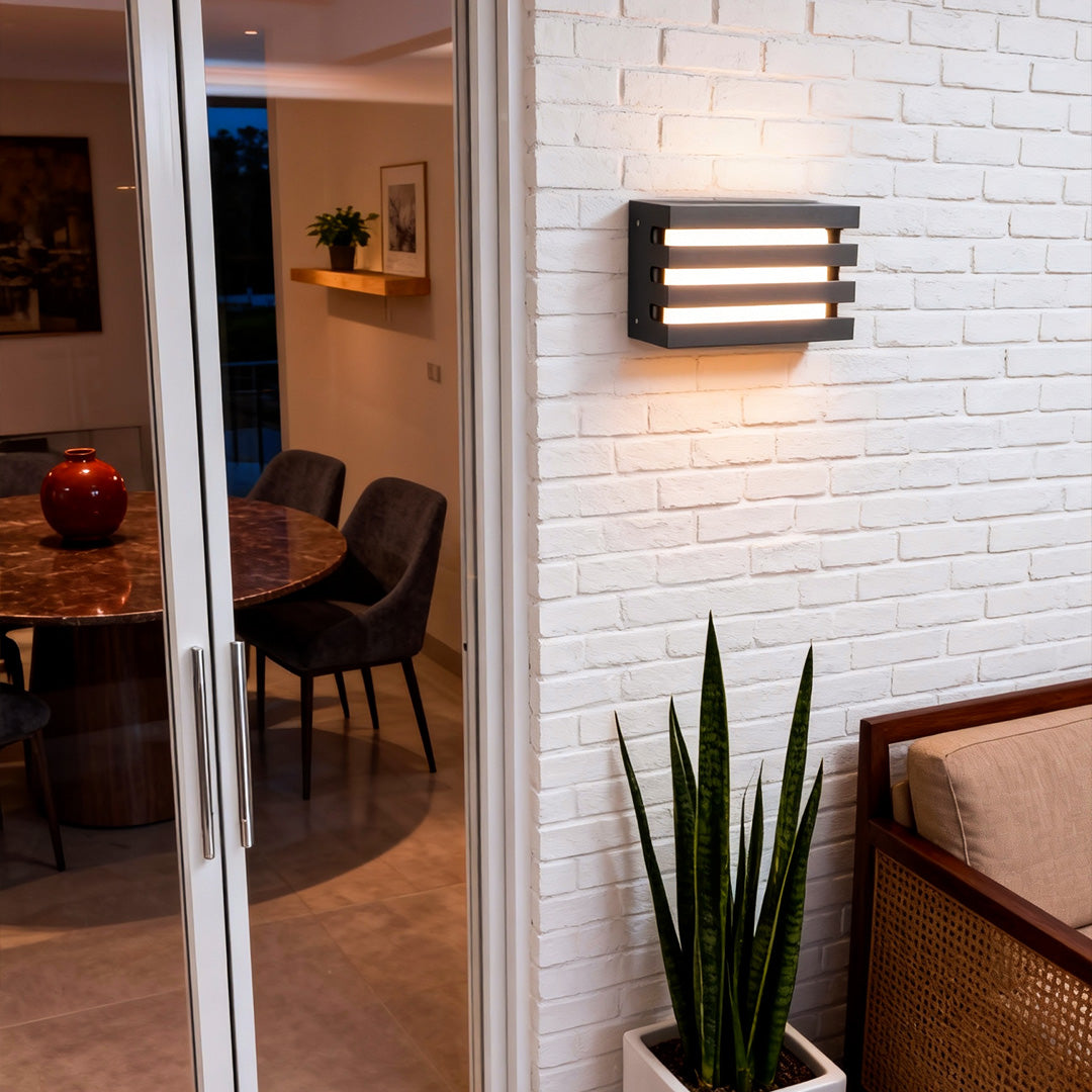 Outdoor Wall Lights LED Waterproof Black Courtyard Light