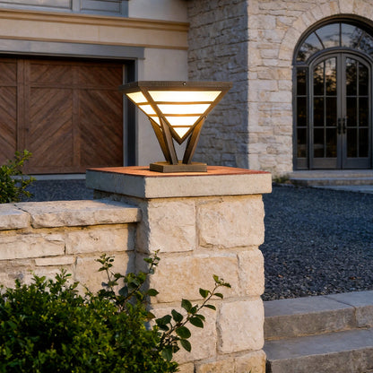 Modern Gate Pillar Lights Geometric Aluminum LED Light