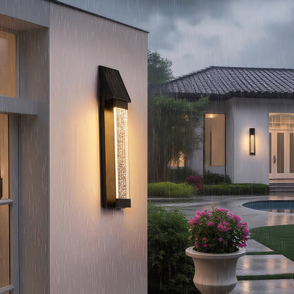 Black Outdoor Lighting Sconce Waterproof Solar Light