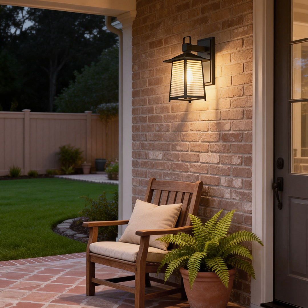 Lantern Outdoor Wall Lights Modern Waterproof Glass Light