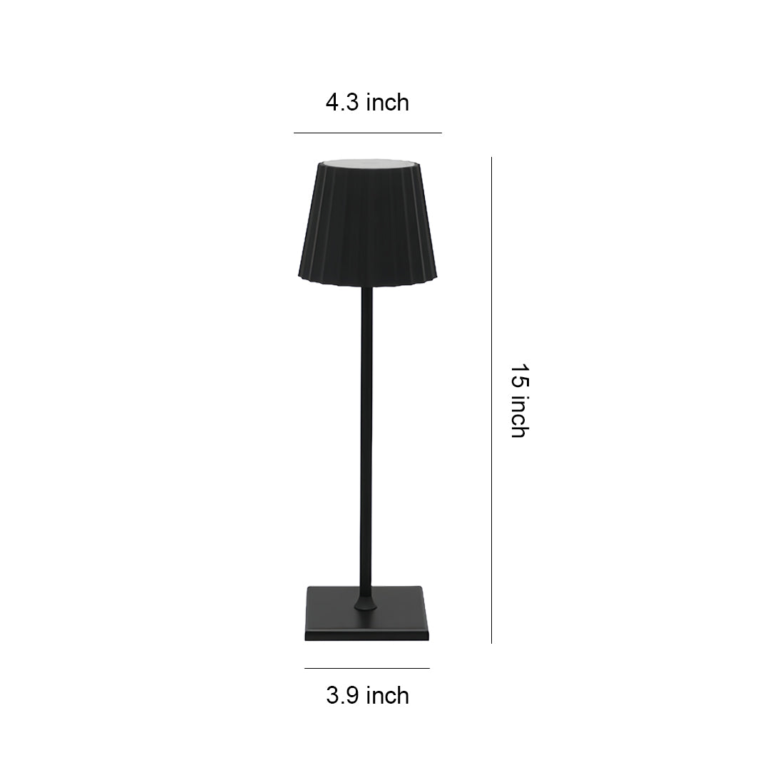 Chic Modern Metal Table Lamp with Rechargeable Battery, Touch-Activated and Cordless Buffet Lamps