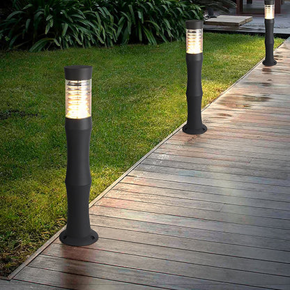 Black Bollard Garden Lights Modern Minimalist Outdoor Light