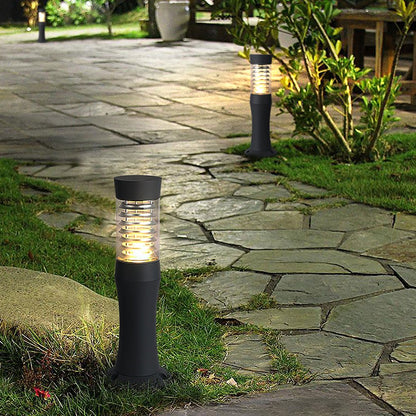 Black Bollard Garden Lights Modern Minimalist Outdoor Light