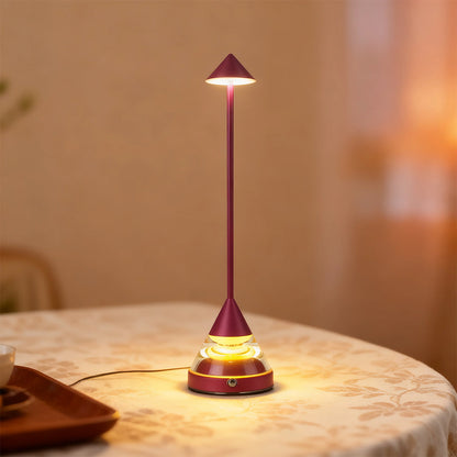 Unique Small Table Lamp with Creative Pointed Design – Aluminum & Iron Accent Light