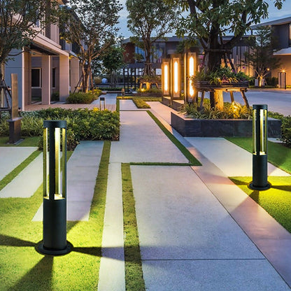 Exterior Bollard Light Fixtures Modern Circular LED Light