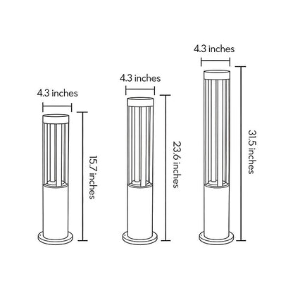 Exterior Bollard Light Fixtures Modern Circular LED Light