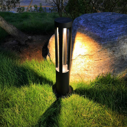 Exterior Bollard Light Fixtures Modern Circular LED Light