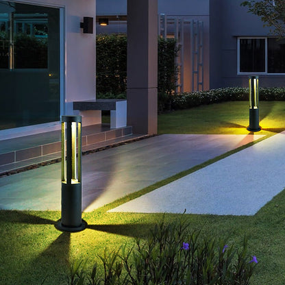 Exterior Bollard Light Fixtures Modern Circular LED Light
