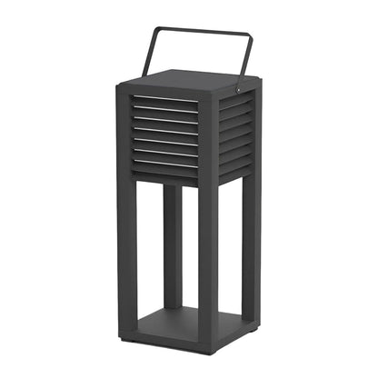 Modern Outdoor Floor Lantern Waterproof Black Portable Light