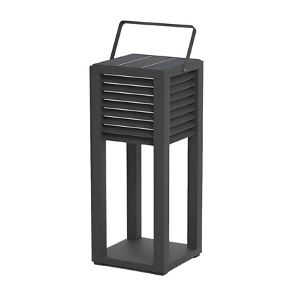 Modern Outdoor Floor Lantern Waterproof Black Portable Light