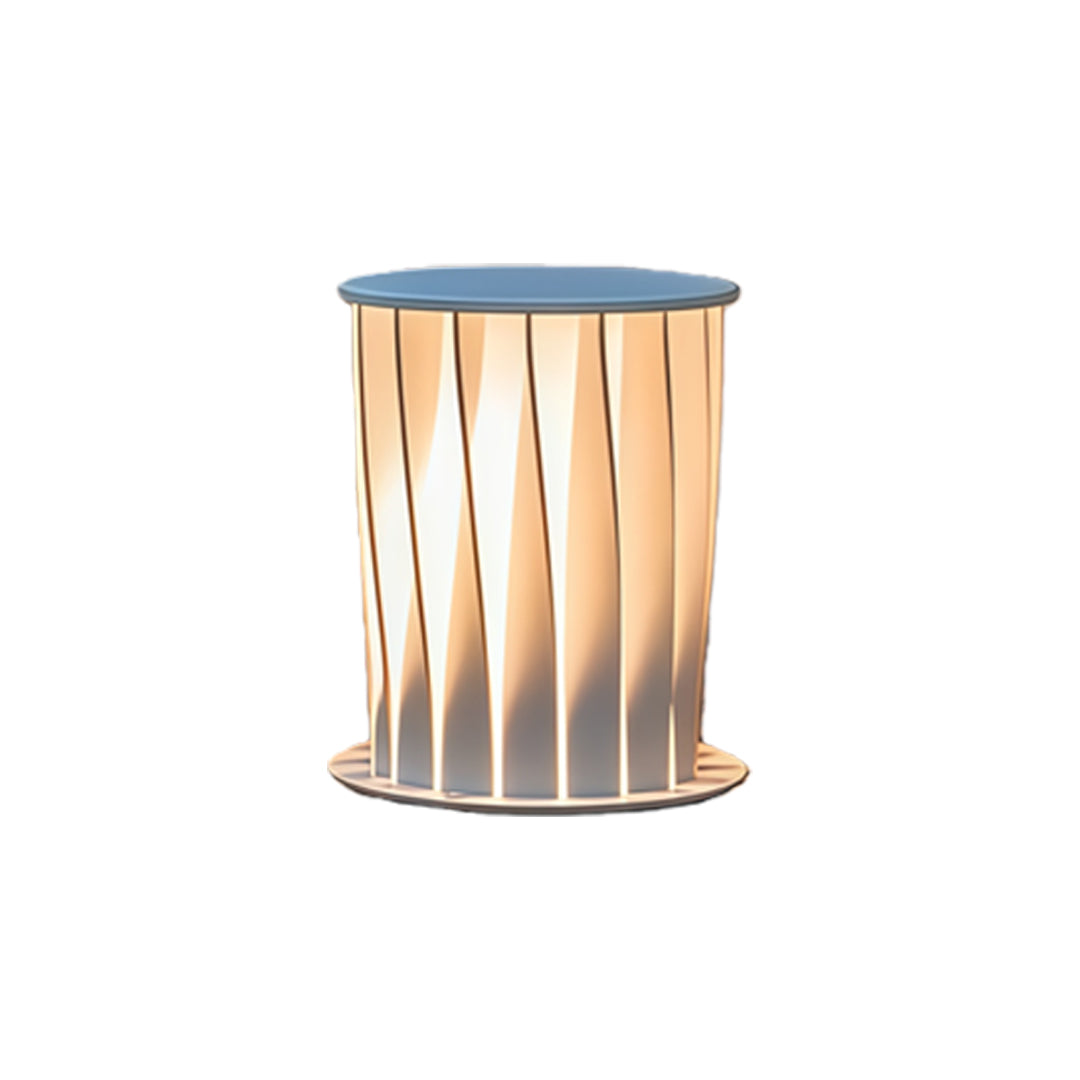 Modern Outdoor Lanterns White Twisted Metal LED Light