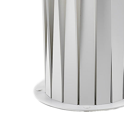 Modern Outdoor Lanterns White Twisted Metal LED Light