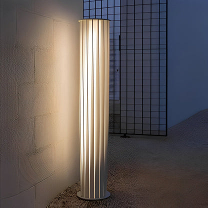 Modern Outdoor Lanterns White Twisted Metal LED Light