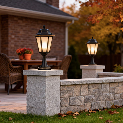Light for Pillar Outdoor Hexagonal Modern Creative Retro Lamp