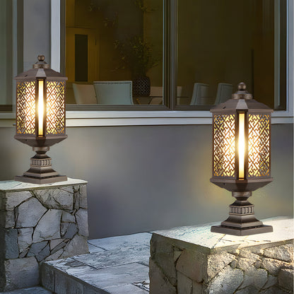 Modern Outdoor Pillar Lights Retro Waterproof Light