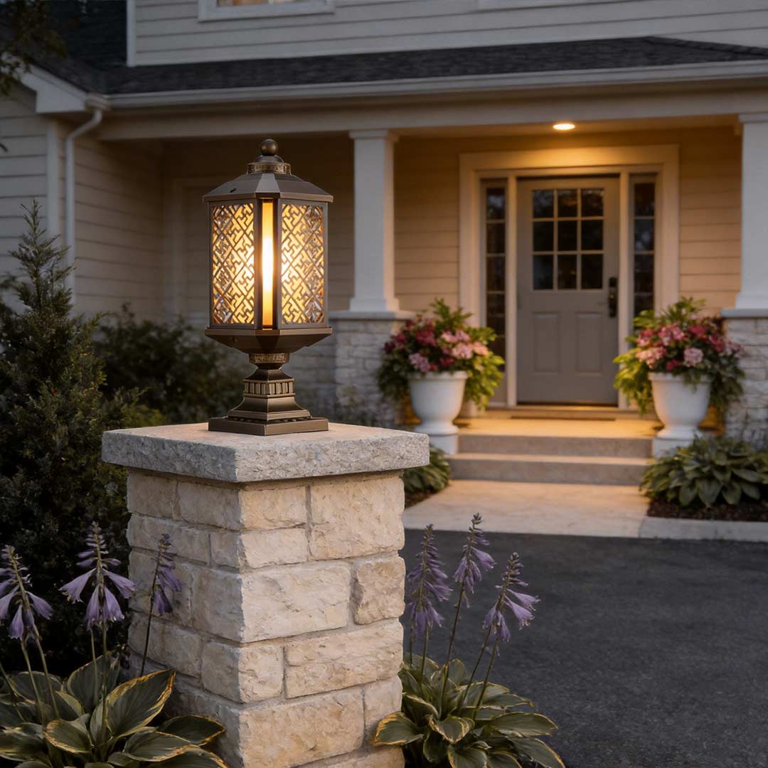 Modern Outdoor Pillar Lights Retro Waterproof Light