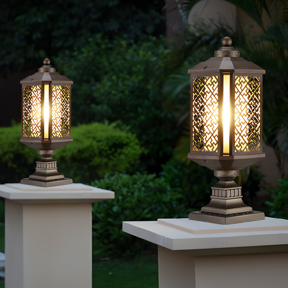 Modern Outdoor Pillar Lights Retro Waterproof Light