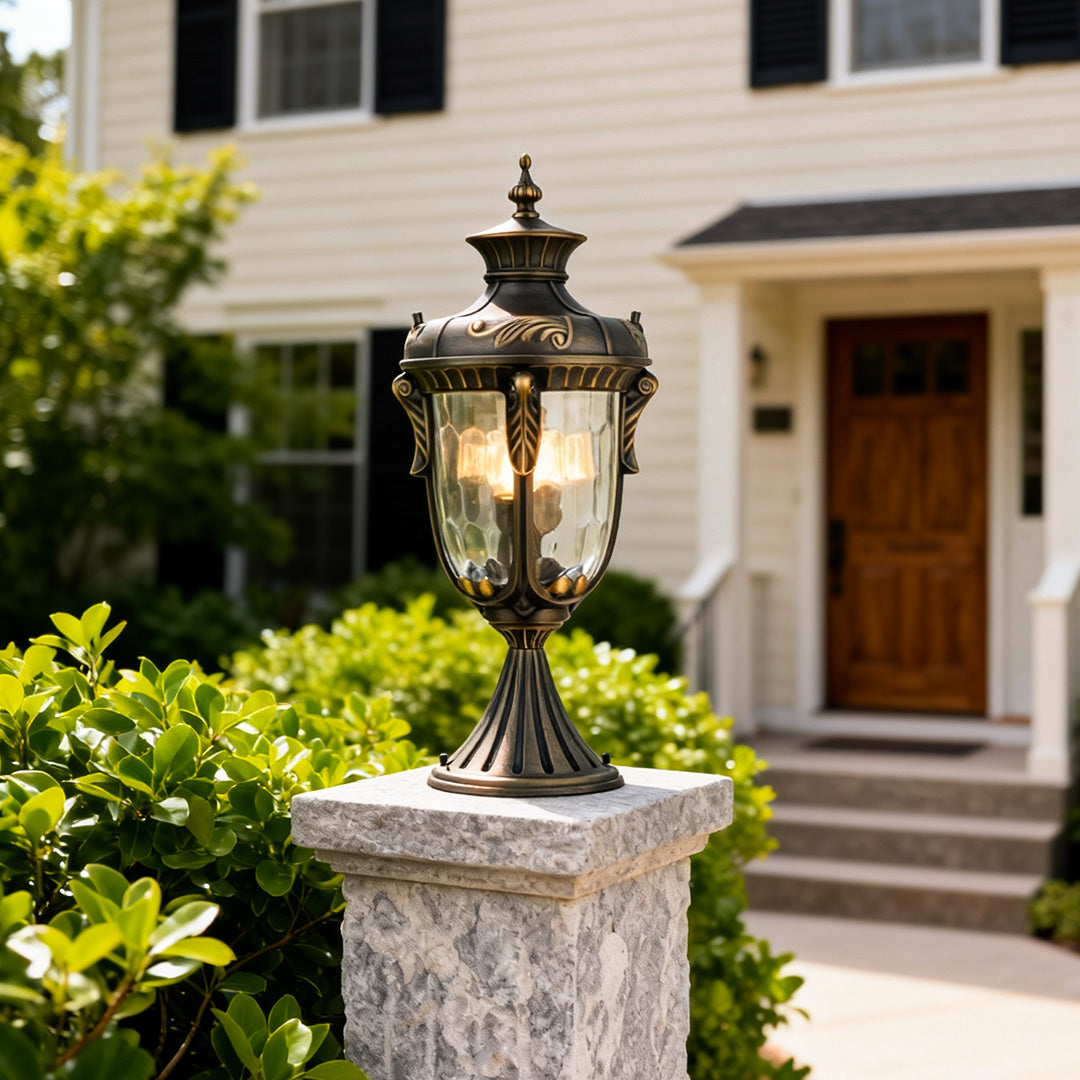 Outdoor Pillar Lights for House European Style Waterproof Light