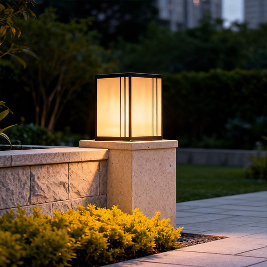 Outdoor Pillar Lights LED Waterproof Imitation Marble Light