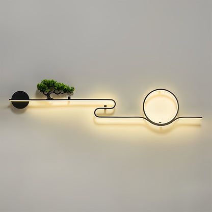 Outdoor Wall Lights Retro Tree Landscape Waterproof LED Wall Sconce