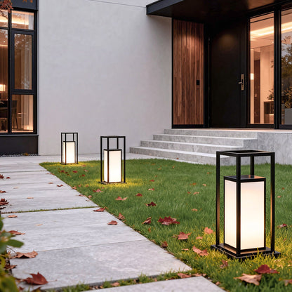 Outdoor Wall Pillar Lights Waterproof LED Black Modern Light