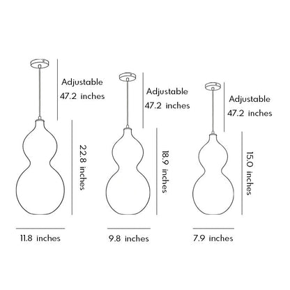 Modern Rattan Pendant Light Country Woven Gourd Hanging Ceiling Light