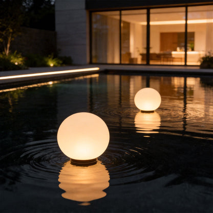 Acrylic Moon-Shaped Round Landscape Lighting Waterproof Modern Style