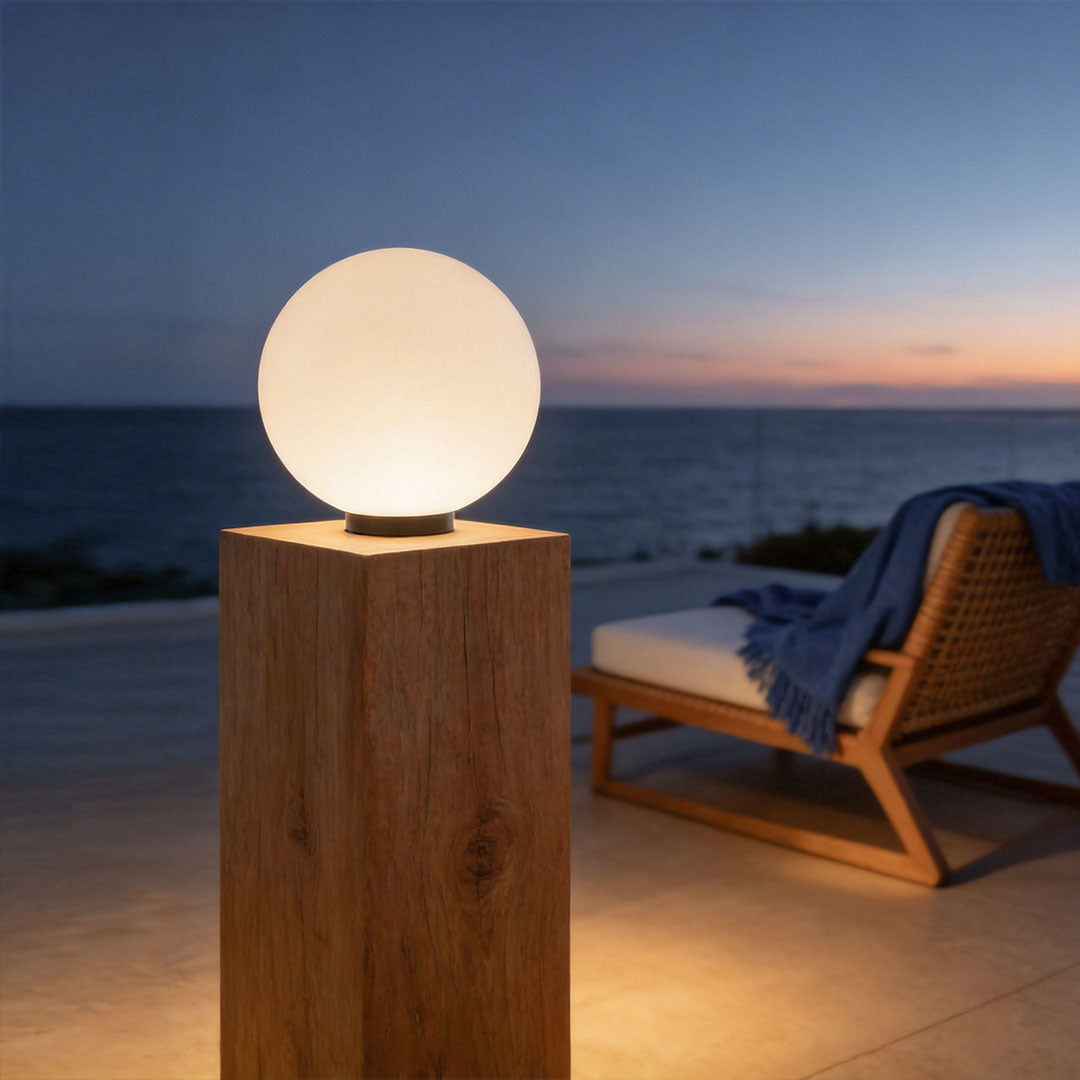 Acrylic Moon-Shaped Round Landscape Lighting Waterproof Modern Style