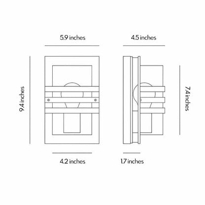 Modern Sconces Outdoor Waterproof Metal LED Lighting