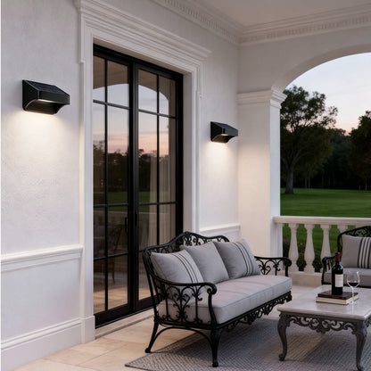 Solar Outdoor Wall Lights Dusk to Dawn Minimalist Waterproof Ambient