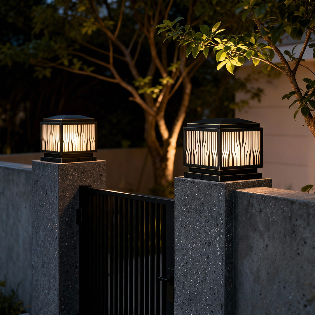 Modern Solar Pillar Lights Outdoor Waterproof Minimalist Light