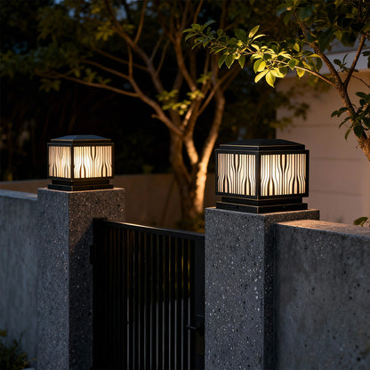 Modern Solar Pillar Lights Outdoor Waterproof Minimalist Light