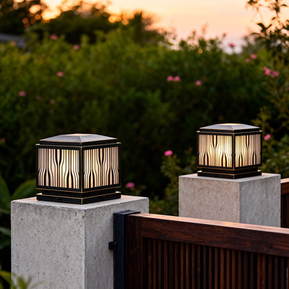 Modern Solar Pillar Lights Outdoor Waterproof Minimalist Light