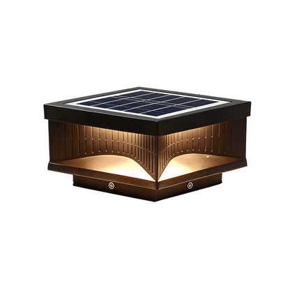 Square Outdoor Pillar Lights Stripe Decorative LED Light