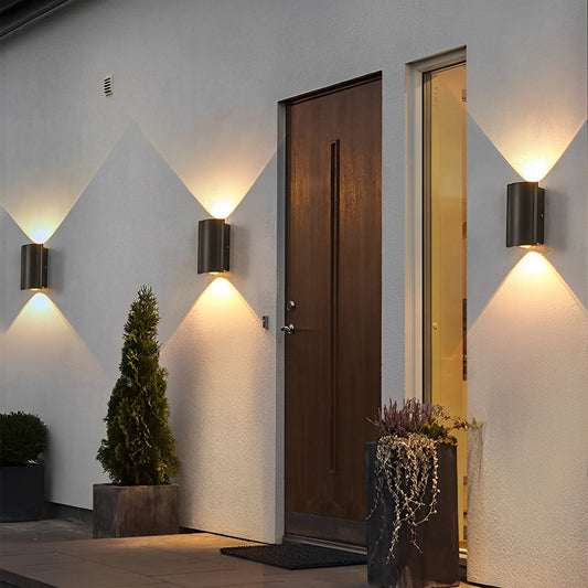 Up and down Outdoor Wall Lights Modern Wave-Shaped LED Light