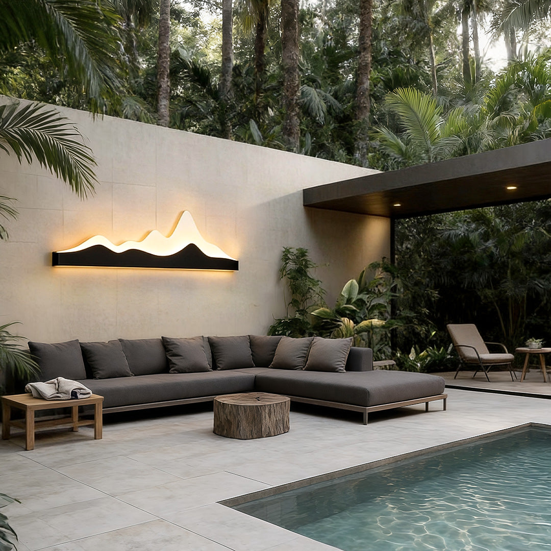 Mountain LED Wall Light Silhouette Creative Outdoor Light