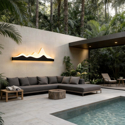 Mountain LED Wall Light Silhouette Creative Outdoor Light