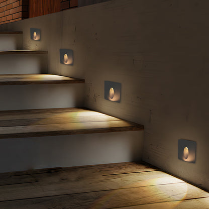 LED Step Light with Recessed Oval Aperture Waterproof Modern Light