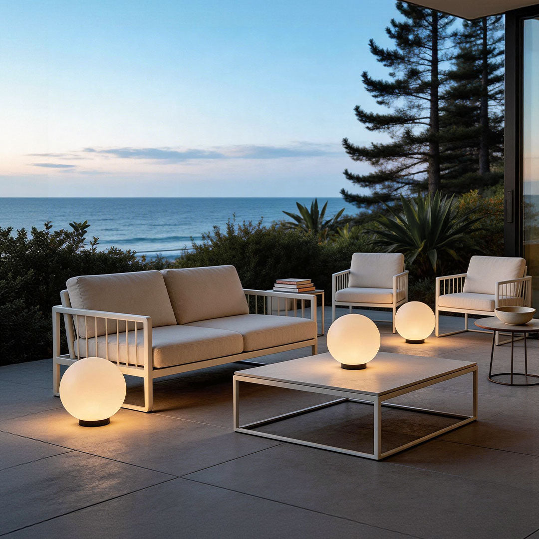 Acrylic Moon-Shaped Round Landscape Lighting Waterproof Modern Style