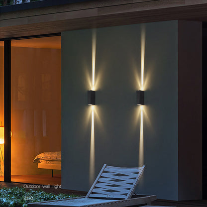 Narrow Beam Wall Sconce Modern Dual-Beam Waterproof Outdoor Light