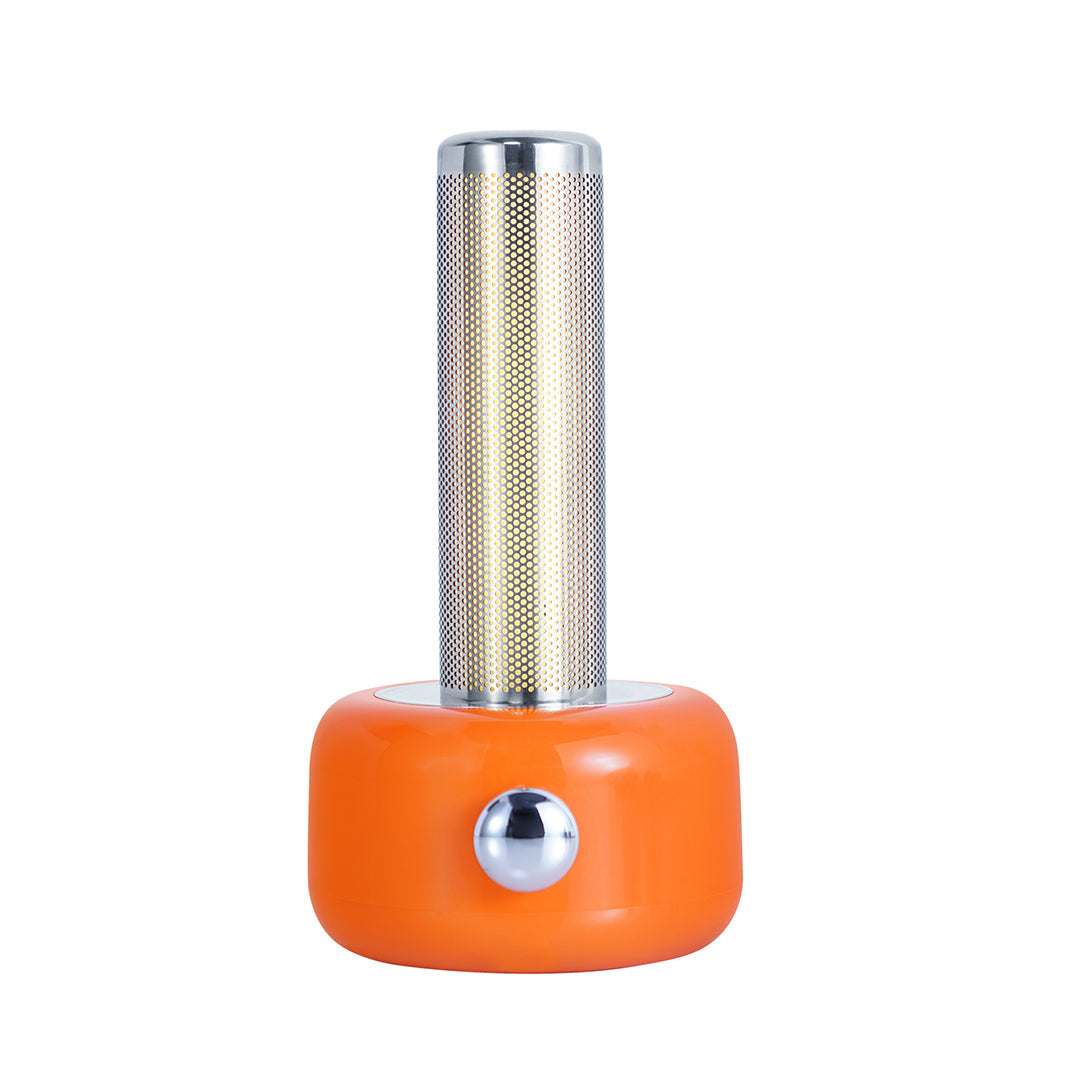 Sleek Metal Ambient Table Lamp with Audio and RGB Lighting - Minimalist Design