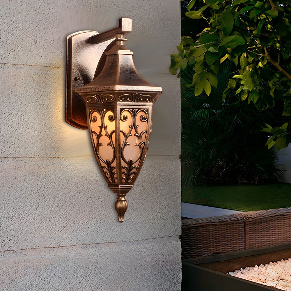 Antique Art Deco Wall Sconces Outdoor Retro Wall-Mounted Lantern