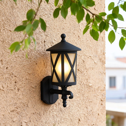 Outdoor Black Wall Light European Style Outdoor Waterproof Aluminum