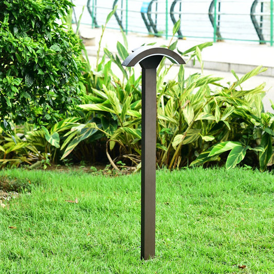 Fan-Shaped LED Lawn Pole Lamp with Motion Sensor Outdoor Landscape Lighting