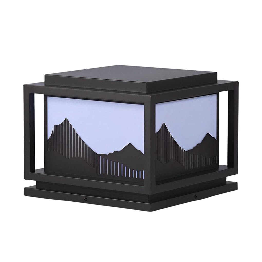 Outdoor Brick Pillar Lights Square Waterproof Landscape Solar Lamp