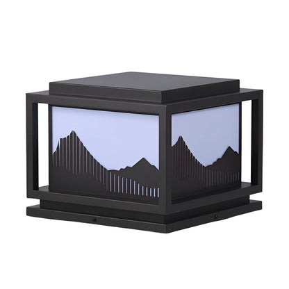 Outdoor Brick Pillar Lights Square Waterproof Landscape Solar Lamp