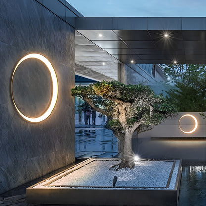 Outdoor Cylinder Wall Light Modern Moon LED Waterproof Light